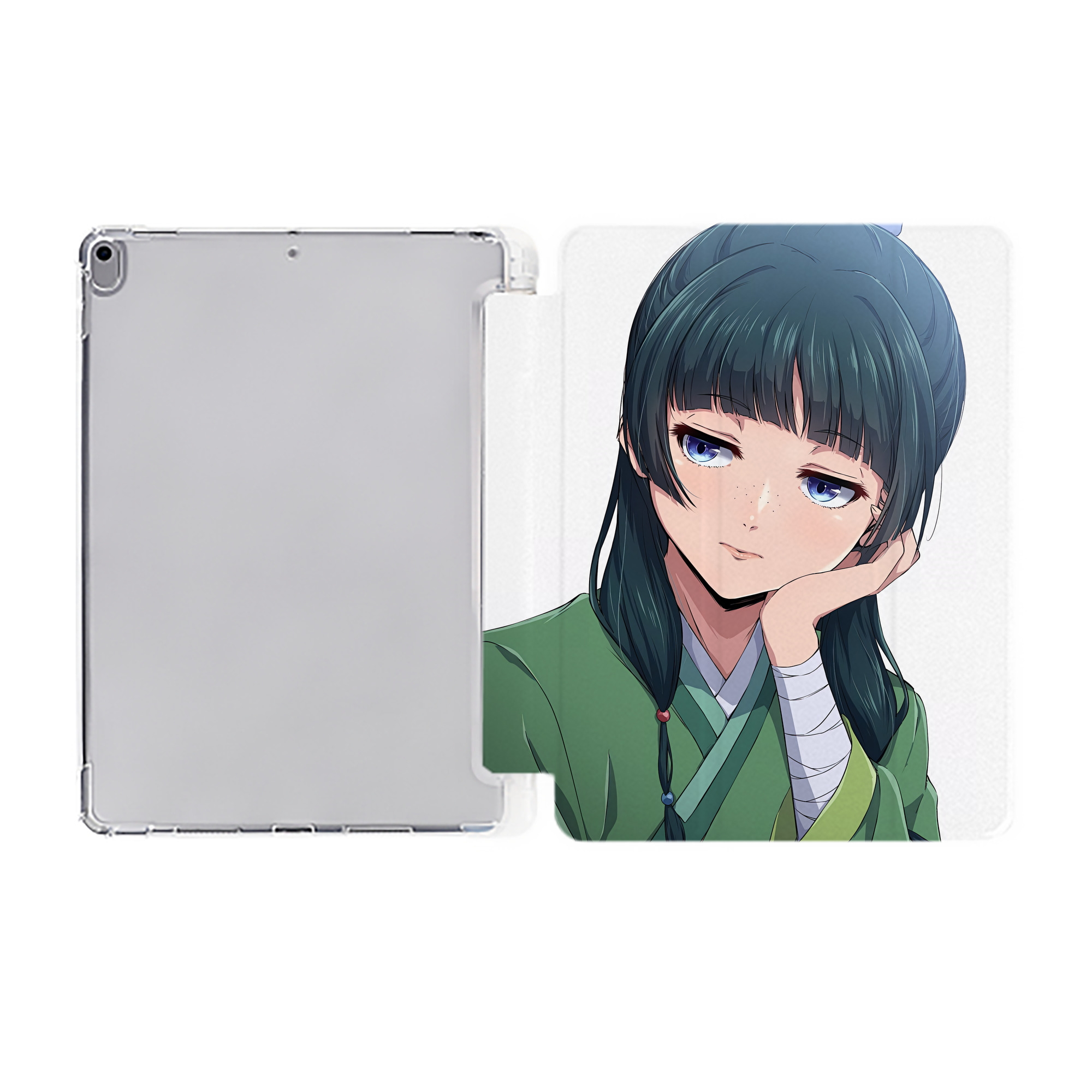 （画像用） 薬屋のひとりごと The Apothecary Diaries IPad ケース ペン収納付き 三つ折りスタンド PUレザー×シリコン 対応機種9.5/10.5/10.9インチ